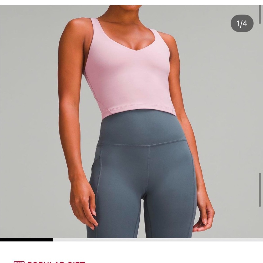 lululemon athletica Pink Scoop Neck Sleeveless Crop Top